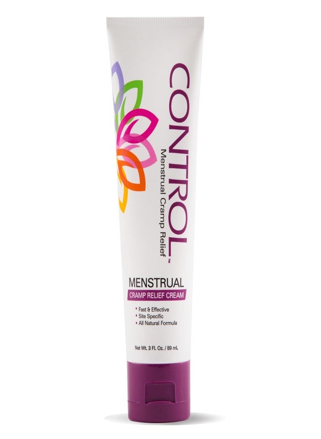 CONTROL, Menstrual Cramp Relief Cream, Topical Pain Relief for Period Cramps and PMS, Period Relief Products, Fast and Effective, Easy to Use, Safe for All Ages, Hormone Free, All Natural, 3 oz Tube. - Image 1