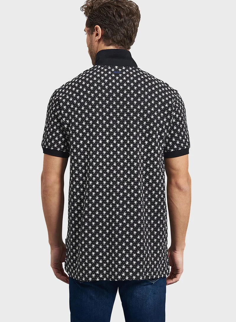 bhpoloclub Geo Print Polo