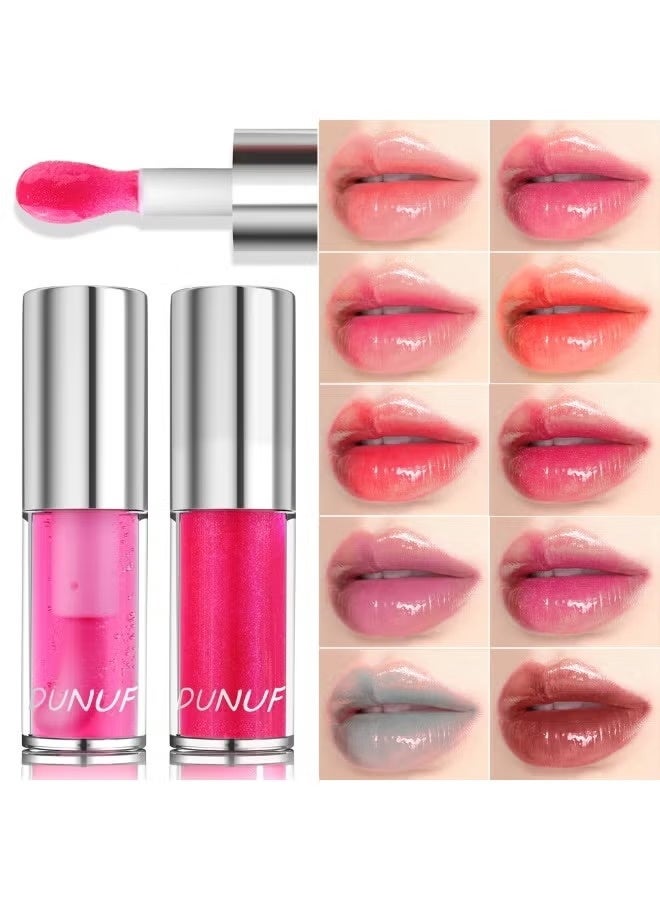 DUNUF Hydrating Lip Oil – Luminous Gloss with Reflective Pearl Formula, Moisturizes and Nourishes Lips with Natural Oils for a Plump and Shiny Look_ Nourishing Lip Gloss. - Image 4