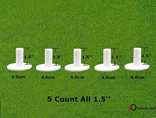 FINGER TEN Golf Rubber Tees Driving Range Value 5 Pack, Mixed Size or 5 Same Size for Practice Mat (White 5 Pack(1.5,2.25,2.75,3,3.13)) - Image 5