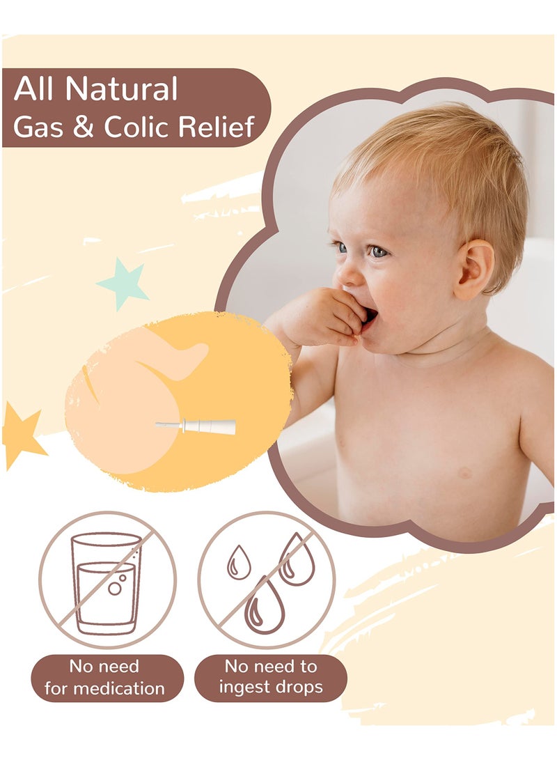 Bukela 6-Piece Windi Gas & Colic Reliever Set for Babies - Pediatrician Approved TPR Material | Safe Newborn Colic Pain Relief Tool with Hollow Design | Portable Infant Gas Remover - Image 2