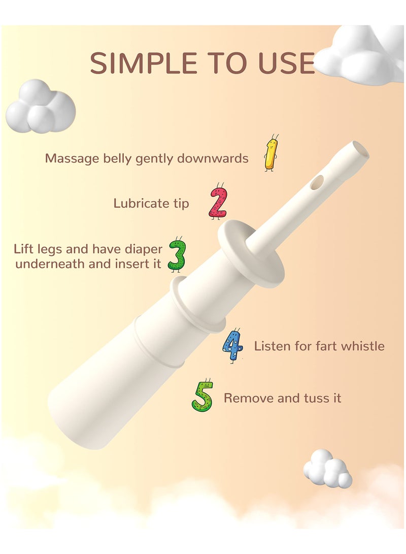 Bukela 6-Piece Windi Gas & Colic Reliever Set for Babies - Pediatrician Approved TPR Material | Safe Newborn Colic Pain Relief Tool with Hollow Design | Portable Infant Gas Remover - Image 5