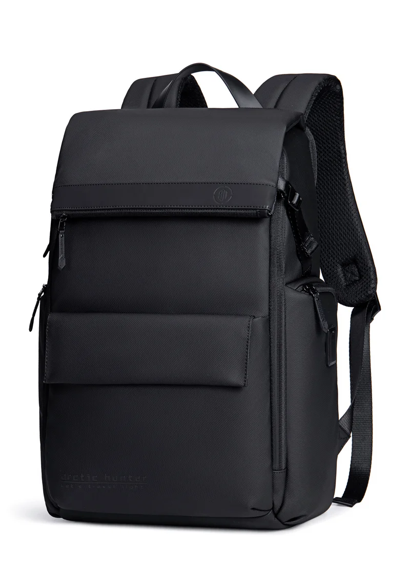 ARCTIC HUNTER Durable Polyester Backpack with Separate Laptop Compartment TSA Opening for Men and Women B00562 Black