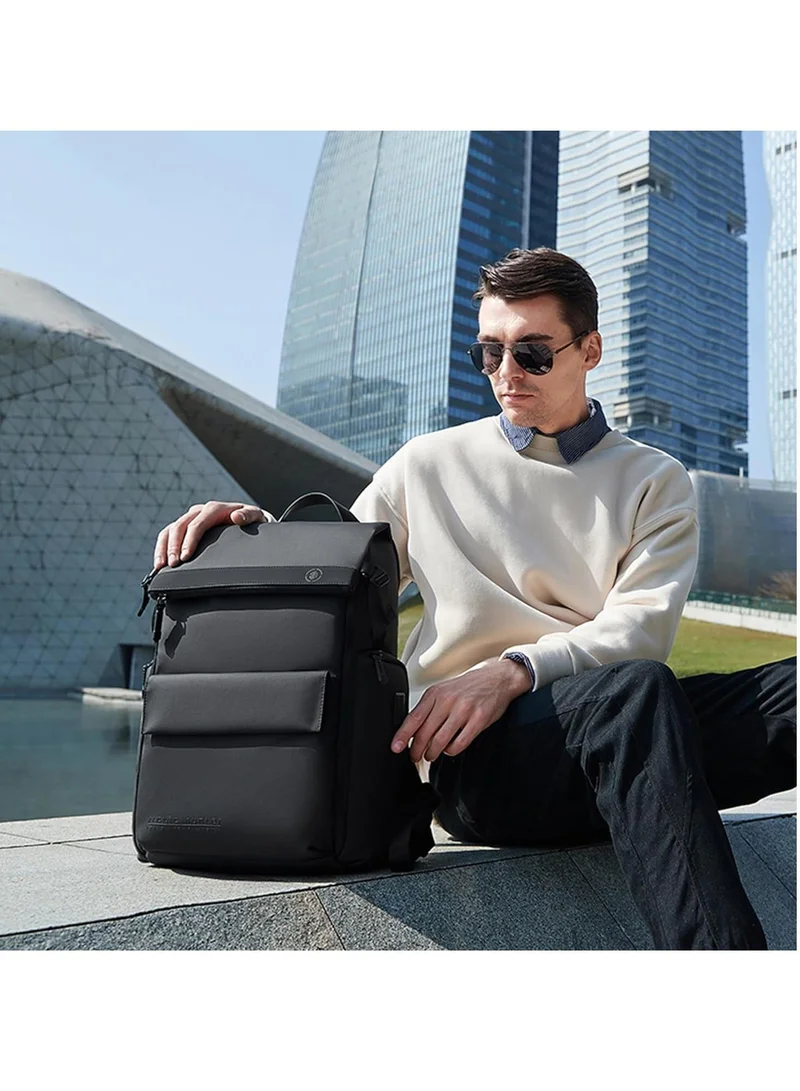 ARCTIC HUNTER durable polyester backpack with separate laptop compartment tsa opening for men and women b00562 black