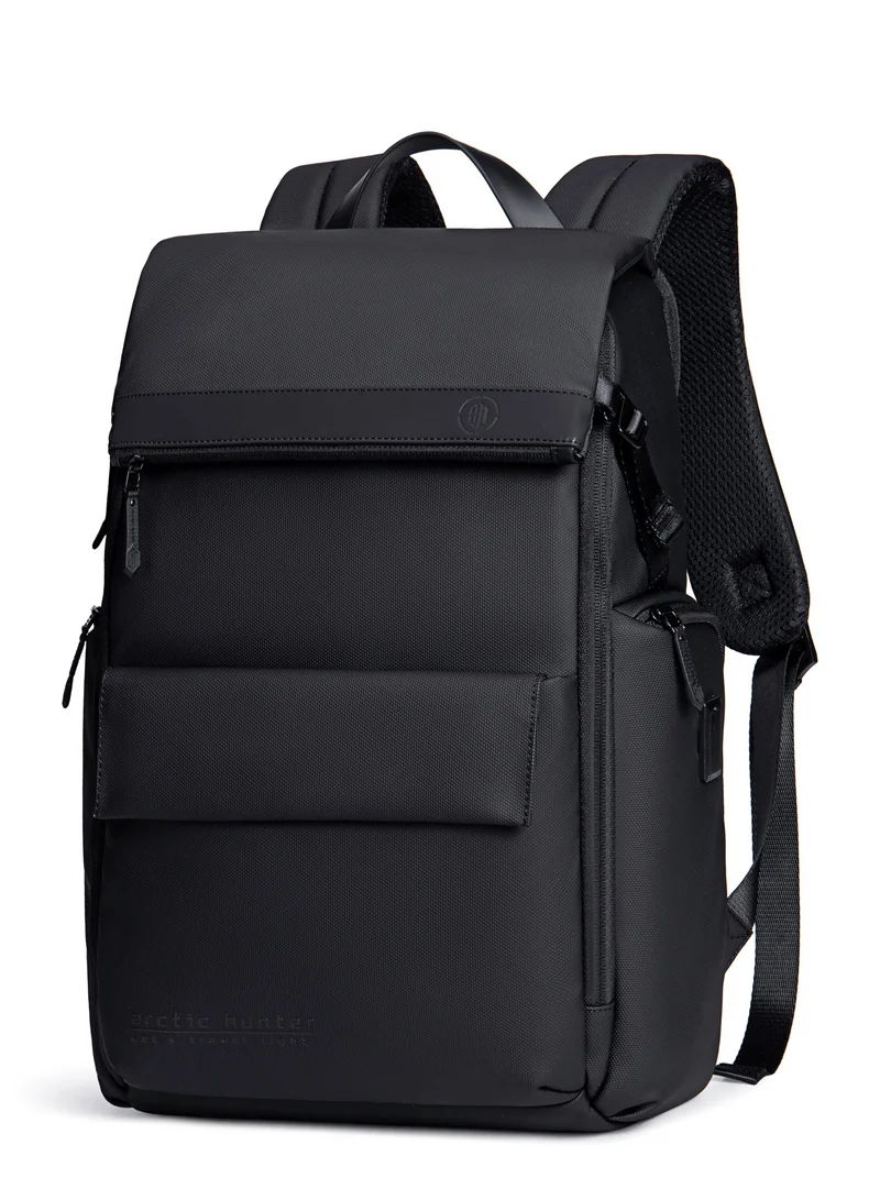 ARCTIC HUNTER durable polyester backpack with separate laptop compartment tsa opening for men and women b00562 black