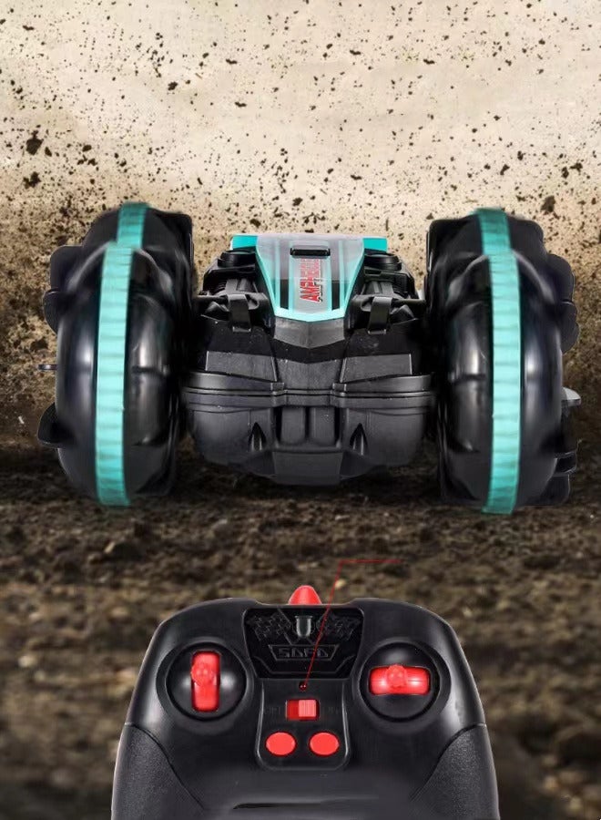 Double Remote Control Amphibious Stunt Car - Sand & Water RC Toy with Flipping, Rotating,Megadeals-ae
