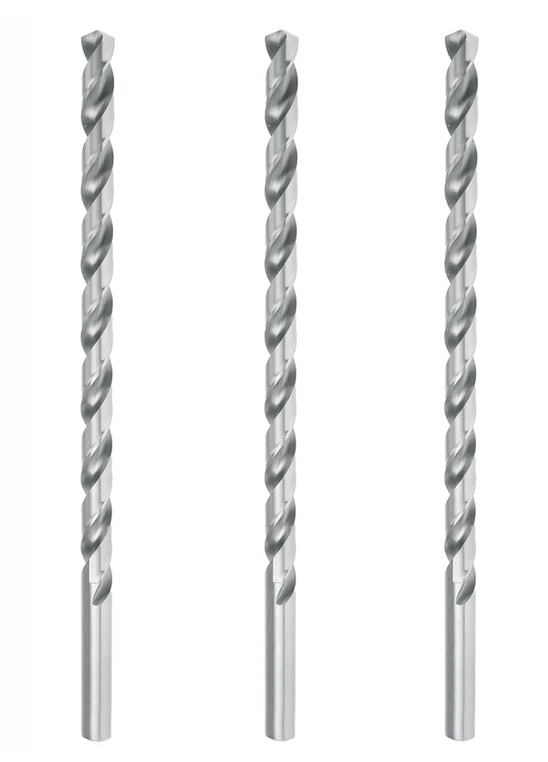 MAX-CRAFT HSS Drill Bit Set 3/8 in. x 12 in. Aircraft Extension Extra Long M2 Bright Deep Hole Drill-3Pcs - Image 1