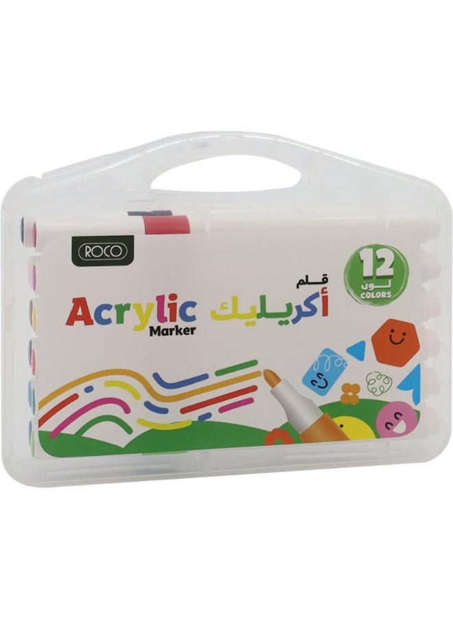 ROCO Basic Colour Acrylic Paint Set of 12 Colors - Image 1
