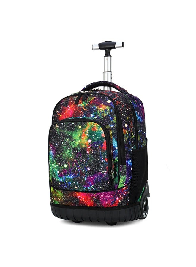 Kids Rolling Backpacks Fashion Printed Trolley School Bags Large Capacity Wheeled Kids' Luggage Bag - Image 1