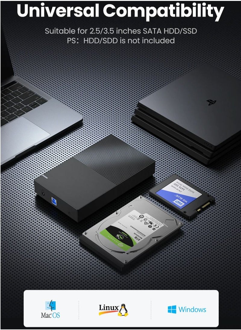 Generic - HDD Case 3.5 2.5 SATA to USB 3.0 Adapter External Hard Drive Enclosure Reader for SSD Disk HDD Box Case HD 3.5 HDD Case - Image 1