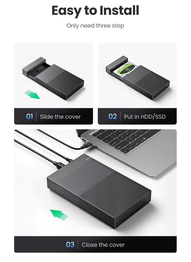 Generic - HDD Case 3.5 2.5 SATA to USB 3.0 Adapter External Hard Drive Enclosure Reader for SSD Disk HDD Box Case HD 3.5 HDD Case - Image 1