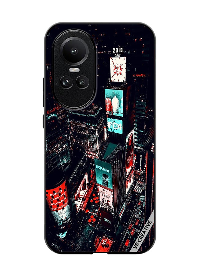 VR CREATIVE Protective Case Cover For Oppo Reno 10 Pro Times Square Design Multicolour - Image 1