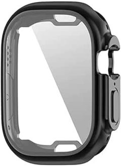 Generic 360 Full Soft Transparent Case for Apple Watch Ultra Case 49mm TPU Screen Protector Smart Watch Case for iWatch Serie Accessories 49mm (Color:Black,Size:49mm) 