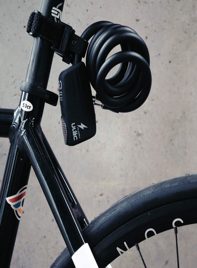 أولاك قفل كابل إنذار ULAC BEE بقوة 110 ديسيبل، كابل فولاذي مضفر 12 مم × 120 سم (0.5 بوصة × 47 بوصة) للدراجات الهوائية والنارية والسكوتر - Image 2