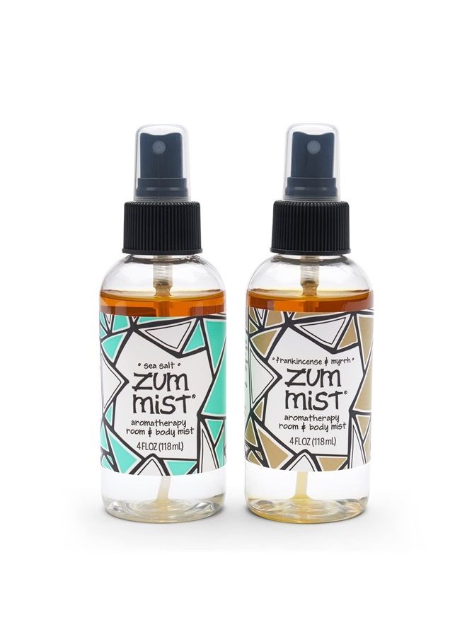 Indigo Wild Zum Mist Frankincense & Myrrh and Sea Salt Mist Body Spray 4 fl. oz. each, 2 Pack - Image 1