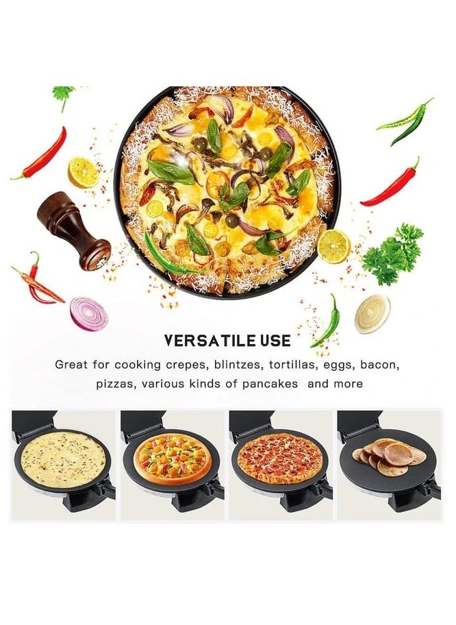Generic - Roti Maker Chapathi Maker 10 Inch, Ideal for Making Homemade Tortillas Tacos Flatbreads,Chapati Roti, Stainless Steel Housing With Adjustable Temperature Control Non-Stick Coating - Image 1