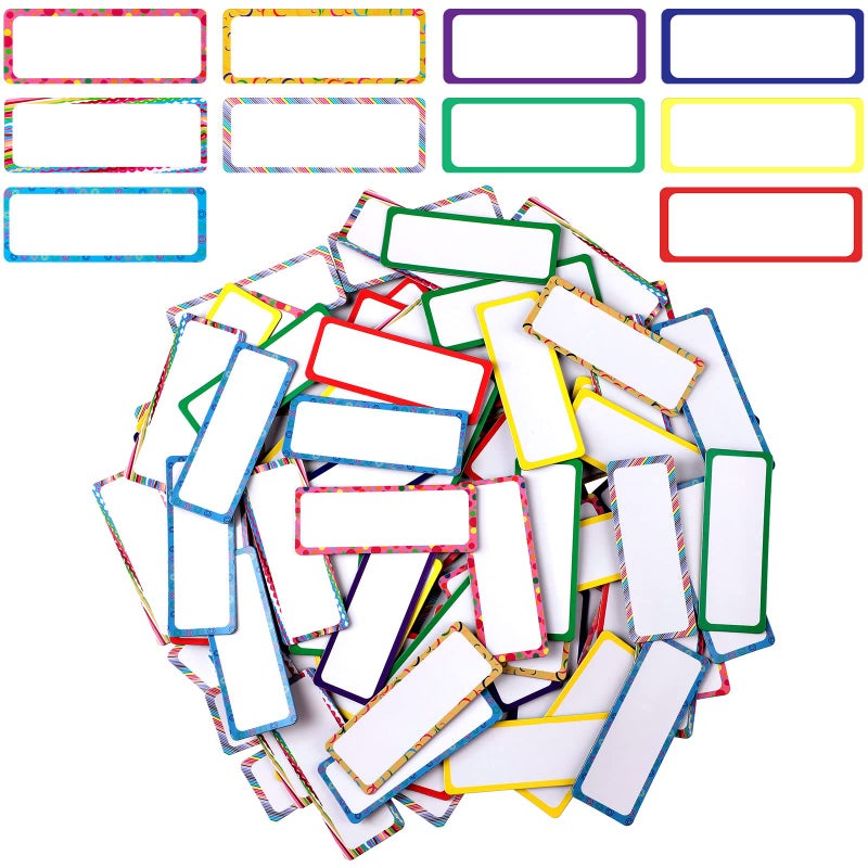 Tudomro 120 Pcs Magnetic Dry Erase Labels 3x12 Reusable Name Tags Magnetic Numbers Accents for Whiteboards Classroom School Office Home Locker Fridge 10 Colors