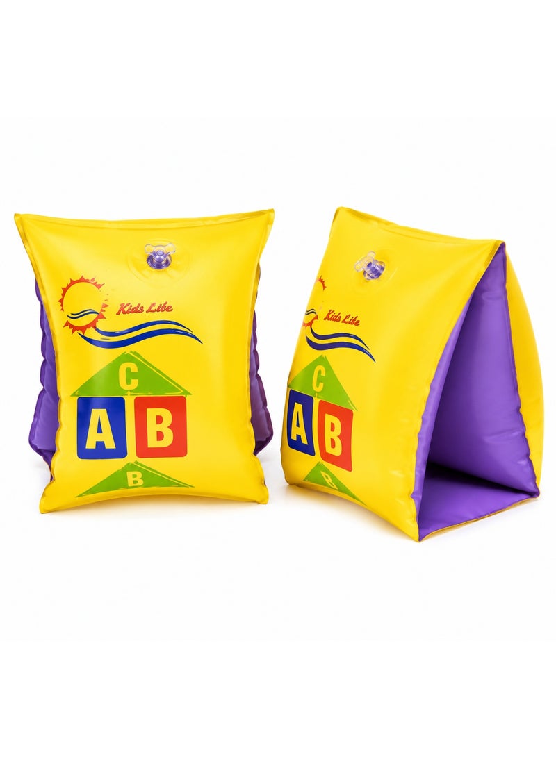 Kids Inflatable Swim Arm Bands For Learning Swimming 11X6 Inches Ages 3 To 8 Years - Image 1