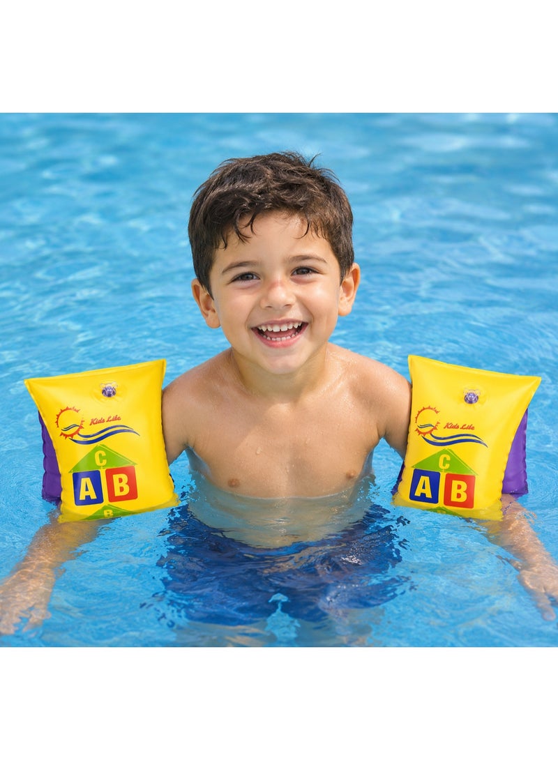 Kids Inflatable Swim Arm Bands For Learning Swimming 11X6 Inches Ages 3 To 8 Years - Image 2