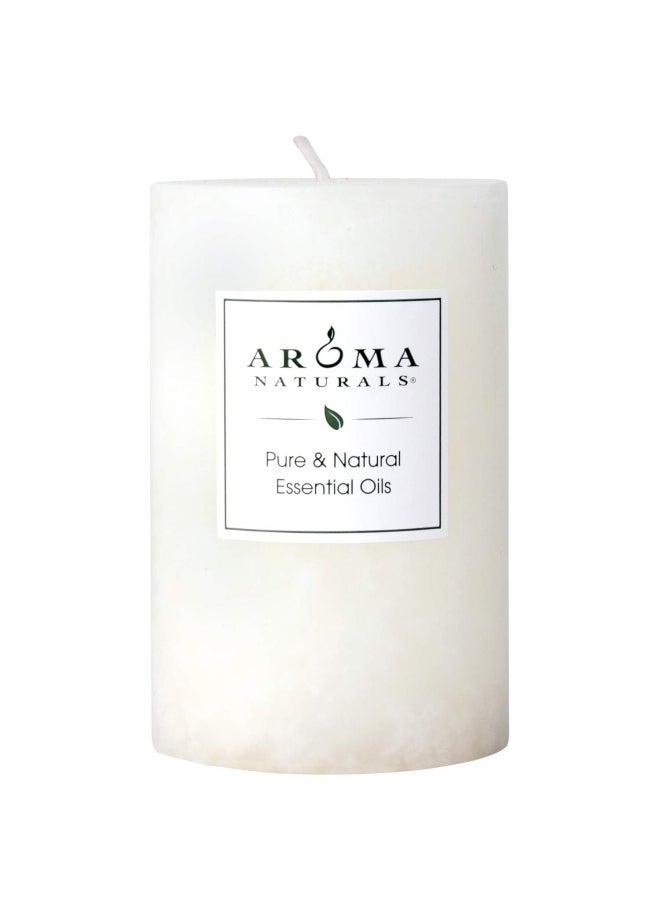 Aroma Naturals - Holiday Essential Oil Scented Pillar Candle  Vanilla & Peppermint  Cool Wish  2.5 inch x 4 inch - Image 1