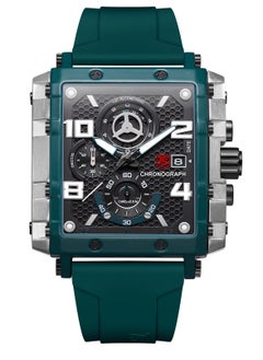 T5 T5 Men's Chronograph Square Dial Silicone Strap Watch  - Image 1