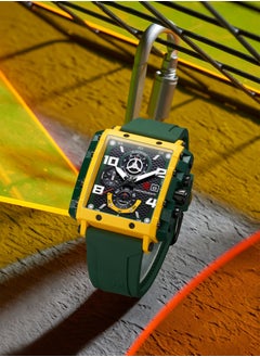 T5 T5 Men's Chronograph Square Dial Silicone Strap Watch  - Image 4