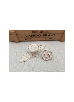 The Bros 6 Pack Rose Cabinet Knobs with Backplate, Vintage Kitchen Zinc Alloy Flower Drawer Pull Handles for Dresser  - Image 2
