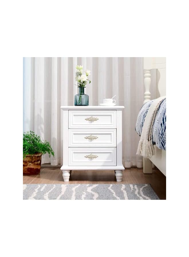 The Bros 6 Pack Rose Cabinet Knobs with Backplate, Vintage Kitchen Zinc Alloy Flower Drawer Pull Handles for Dresser - Image 3