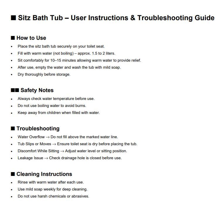 Ladiosa Sitz Bath Tub for Adult,Sitz Bath Tub,Portable Bath Tub for Adults,Sitz Bath,Foldable Bath Tub for Adults,Piles,Postpartum Essentials,Sitz Bath,Sitz Bath Tub,Sitz Bath Tub for Adult,White - Image 2
