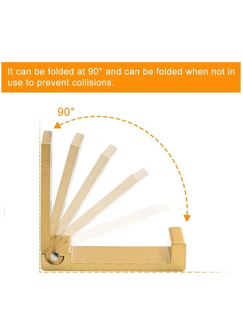 SYOSI 5 Pcs Folding Coat Hooks Wall Hooks for Hanging Coat Towel Hooks Hardware Heavy Duty Aluminum Alloy Headphone Holder Hooks No Rust Wall Mounted Bags Fitness Equipment - Image 3