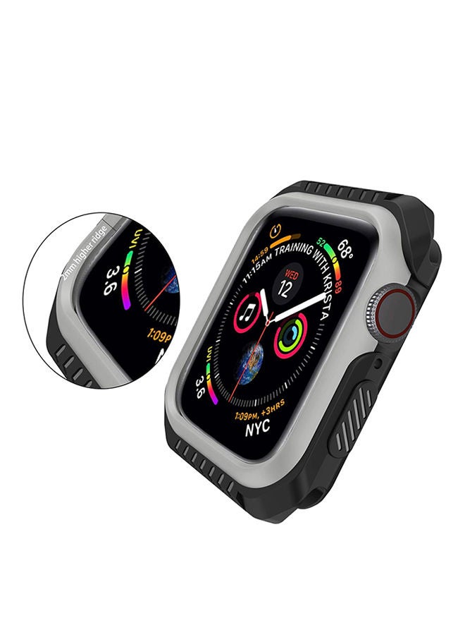 NIBEMINENT Protective Case Cover For Apple Watch Series 4/5 40 mm Black/Grey - Image 4