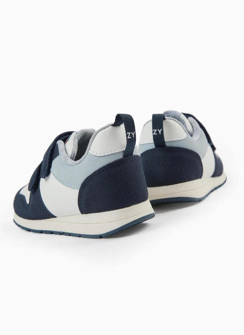 زيبي Zippy Trainers For Boys - Dark Blue White