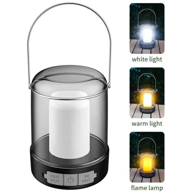 SANGOZS Outdoor Multifunctional Camping Light with USB Charging Stepless Dimming Tent Light Flame Lamp Home Portable Camping Mood LightPack of 1 - Image 3