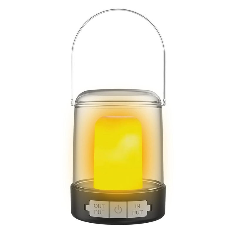 SANGOZS Outdoor Multifunctional Camping Light with USB Charging Stepless Dimming Tent Light Flame Lamp Home Portable Camping Mood LightPack of 1 - Image 1