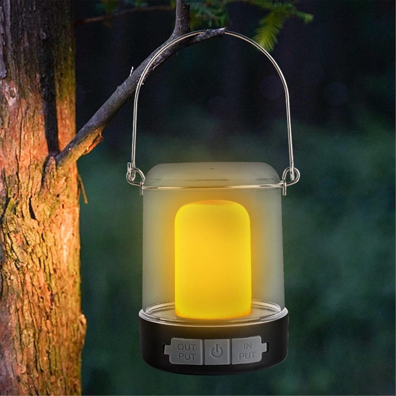 SANGOZS Outdoor Multifunctional Camping Light with USB Charging Stepless Dimming Tent Light Flame Lamp Home Portable Camping Mood LightPack of 1 - Image 4