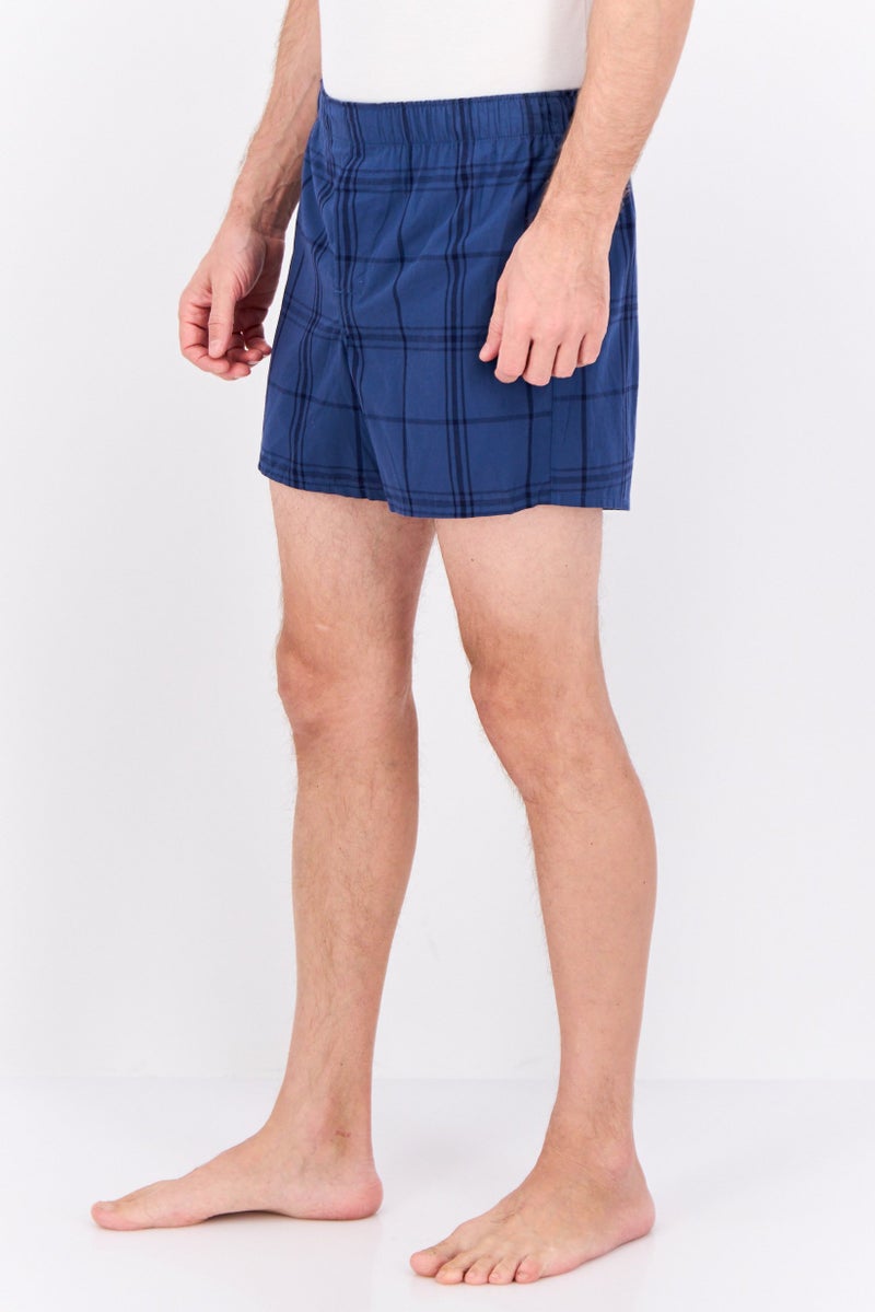 GAP Men Plaid Boxer Shorts, Navy - Image 2