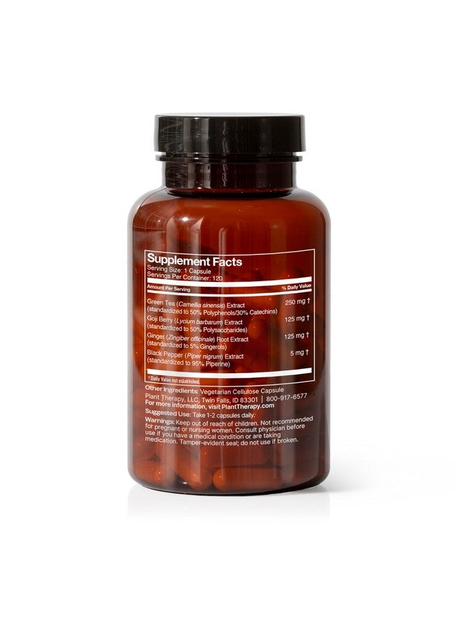 Plant Therapy Metabolism Boost Herbal Supplement Capsules, Optimize Fat Metabolism & Body Composition, Supports Weight Management & Digestion, 120 Vegetarian Capsules (4 month supply), Made in the USA - Image 2