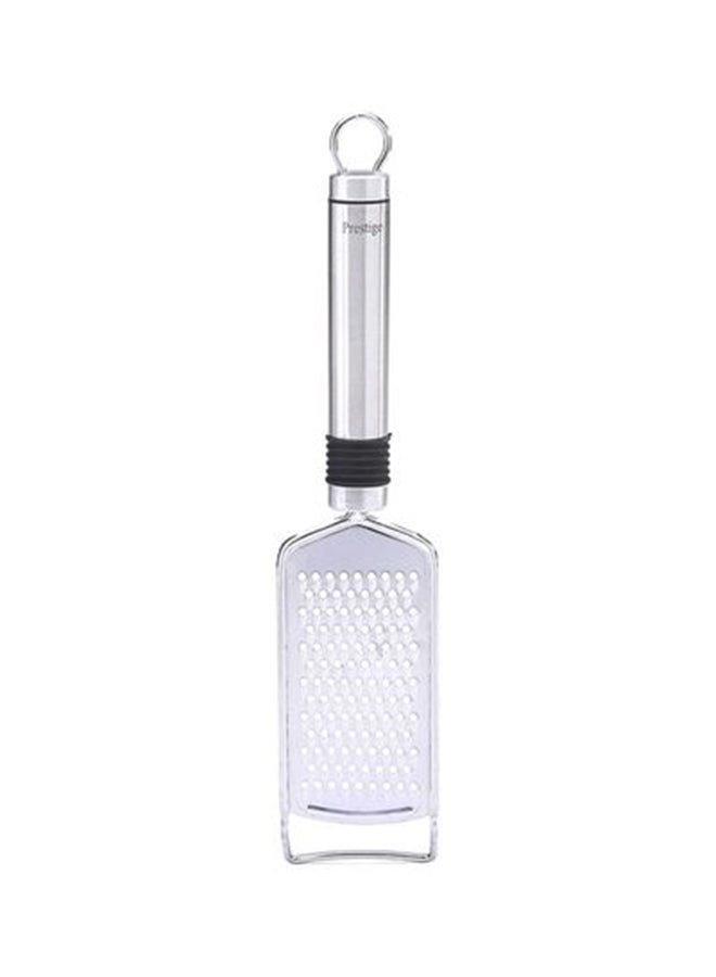 Prestige Stainless Steel Eco Small Grater With Grip Silver/Black 26.16x3.05x1.02cm - Image 1
