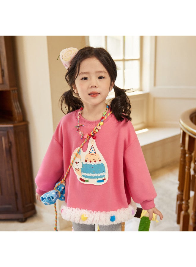Luson Sweet Honey Little O Baby Kids Autumn Dopamine Outfit Girls Vest Set - Image 2