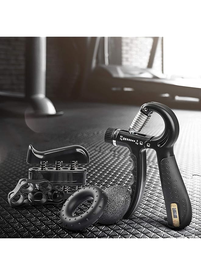X spring 5 Pack Grip Strength Trainer Kit Hand Grip Strengthener with Counter Adjustable Hand Grip Exerciser Strengthener for Recovery Strength Training Wrist and Forearm Strengthener - Image 5