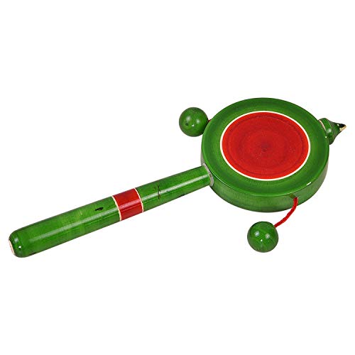 Smartcraft Toddler 'Make In India" Plate Rattle, Wooden Rattle Hand Drum Kids Toy- Multicolor - Image 2