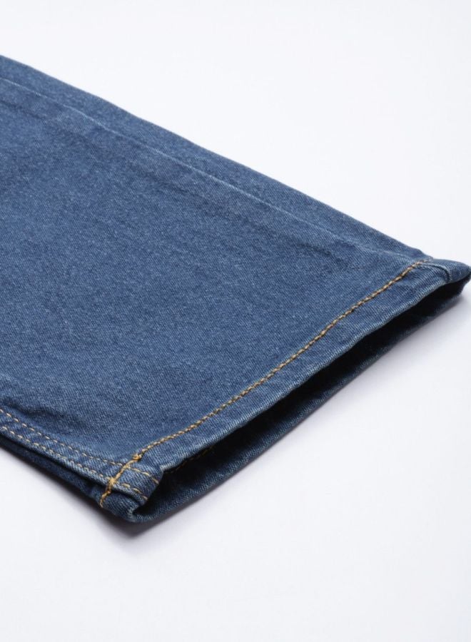 Men Slim Fit Solid Low-Rise Stretchable Jeans