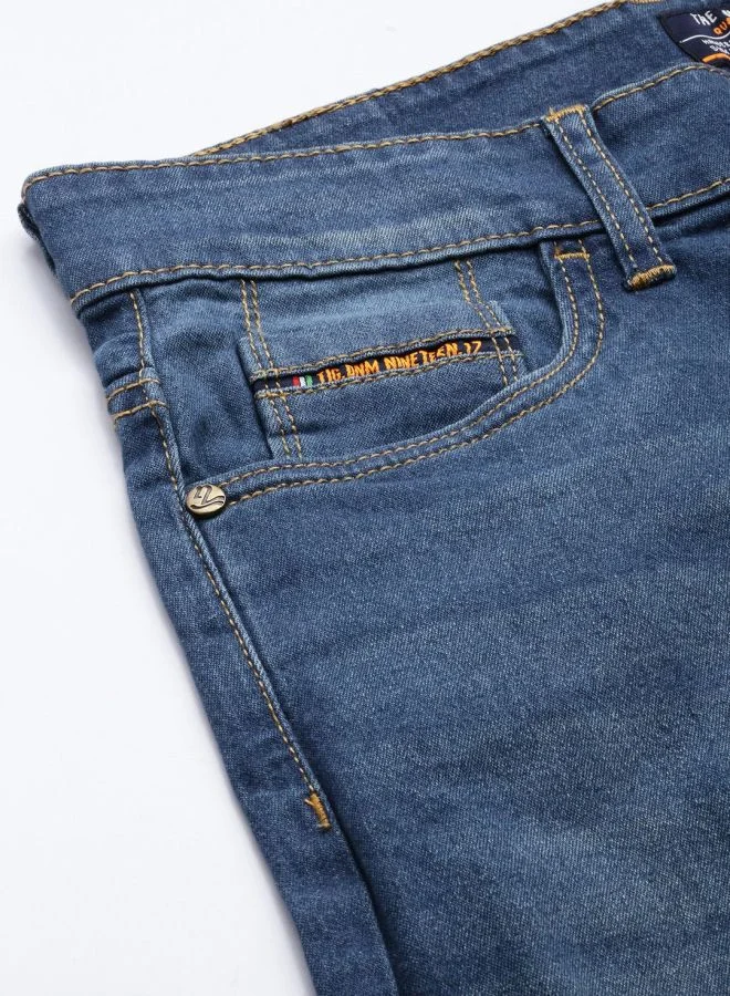 The Indian Garage Co Men Slim Fit Solid Low-Rise Stretchable Jeans