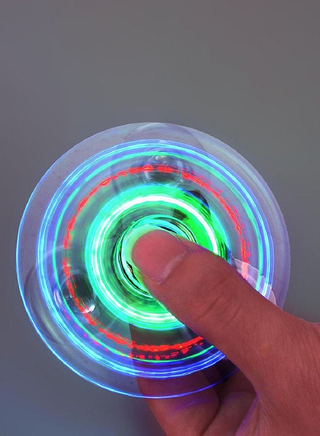 سبينر يدوي بإضاءة LED مع مفتاح سبينر يدوي بلاستيكي لتخفيف التوحد و ADHD والتركيز والقلق والضغط هدايا الألعاب - Image 4