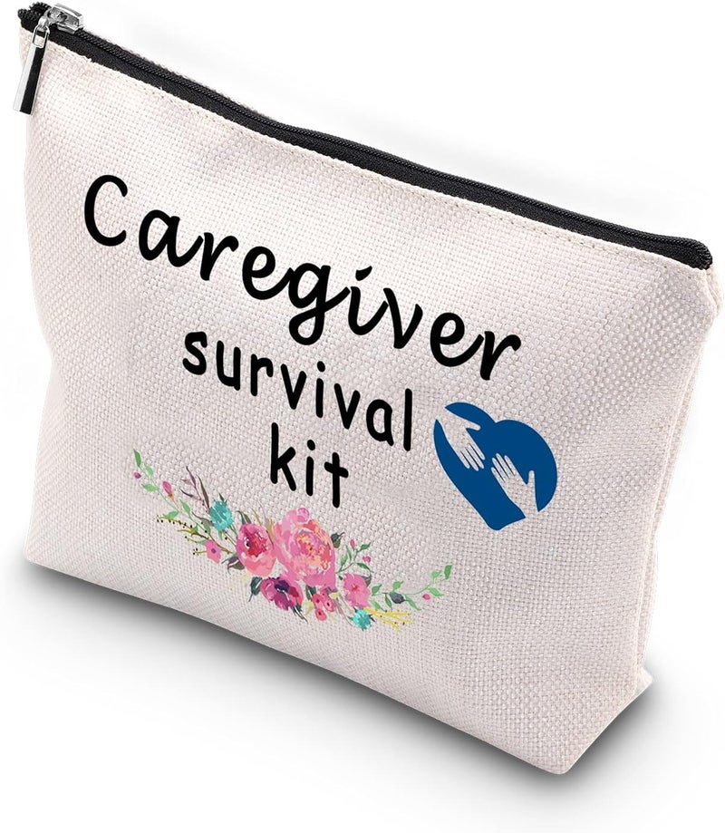 WCGXKO WCGXKO Caregiver Survival Kit Zipper Pouch Makeup Bag Gift for Babysitter Nanny Daycare Nurse Caretakers (Caregiver Survival)