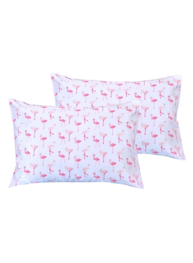 ELLA & MAX Toddler Travel Pillow Cases - Set of Two. Coastal Prints. Soft & Cuddly. Fits 13x18 & 14x19 Flamingo. (18.5 x 13 inches, Pink Flamingo) - Image 1