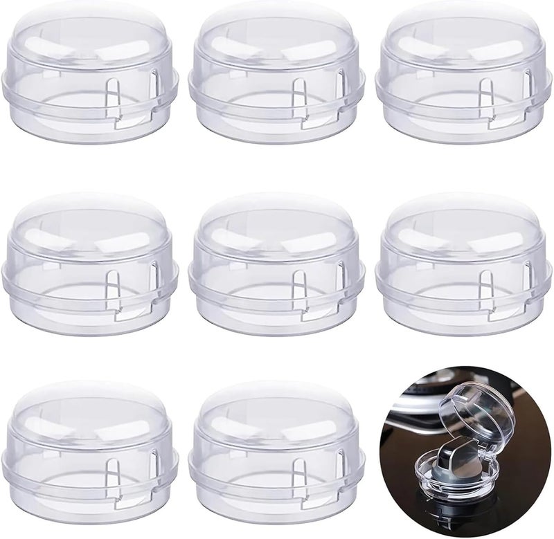 Gas Stove Knob Covers 8-50pcs Stove Knob Cover Clear Black Universal Size Gas Covers Prevent Kids & Pets from Turning on Stoves(Clear,50PCS) - Image 1