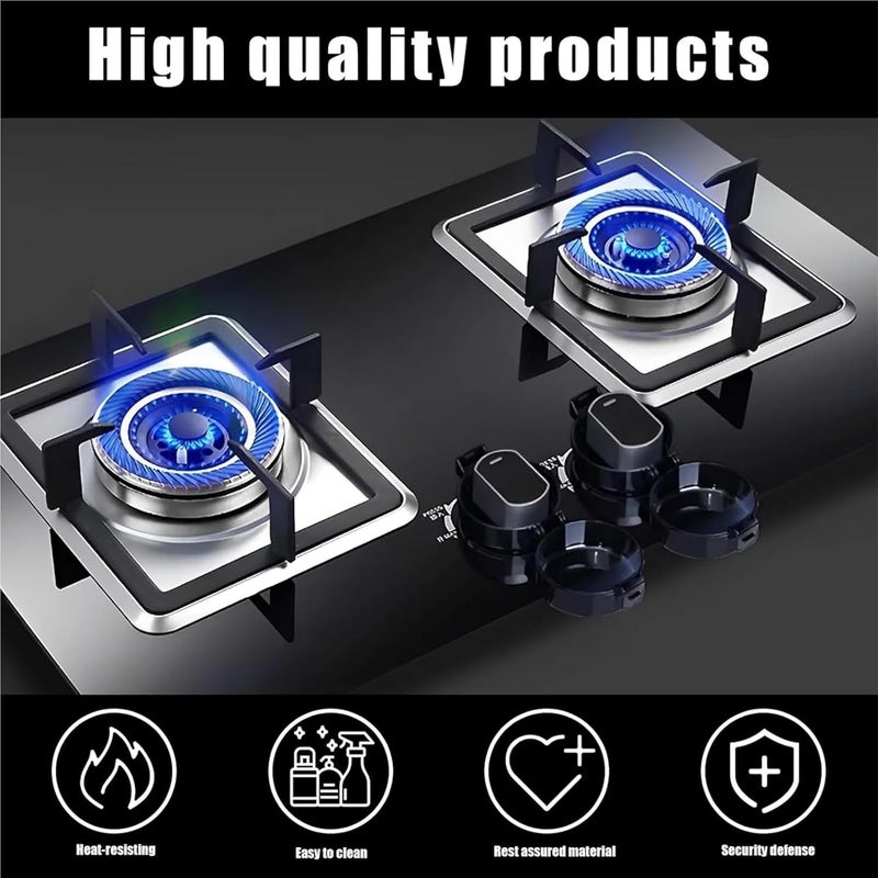 Gas Stove Knob Covers 8-50pcs Stove Knob Cover Clear Black Universal Size Gas Covers Prevent Kids & Pets from Turning on Stoves(Clear,50PCS) - Image 4