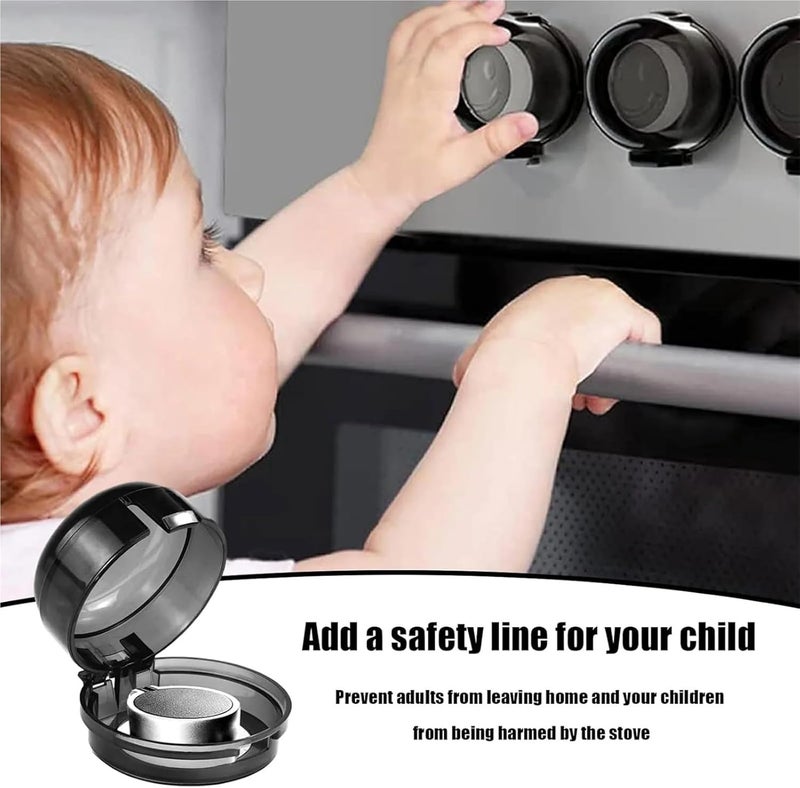 Gas Stove Knob Covers 8-50pcs Stove Knob Cover Clear Black Universal Size Gas Covers Prevent Kids & Pets from Turning on Stoves(Clear,50PCS) - Image 5