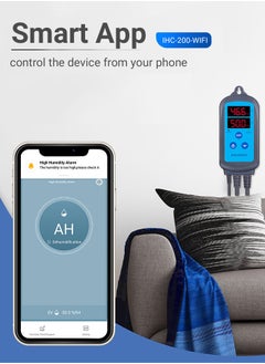 INKBIRD INKBIRD Digital WiFi Humidity Controller IHC-200-WIFI Dual Outlet Pre-Wired Humidistat Support Humidifier Dehumidifier Fan  - Image 2
